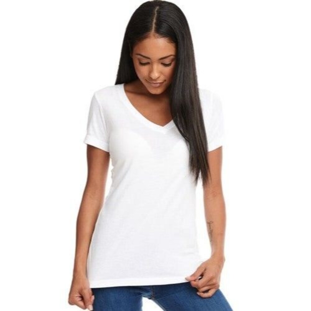 Next Level Women's 'Junior Fit' Ideal V-Neck T-Shirt - Medium